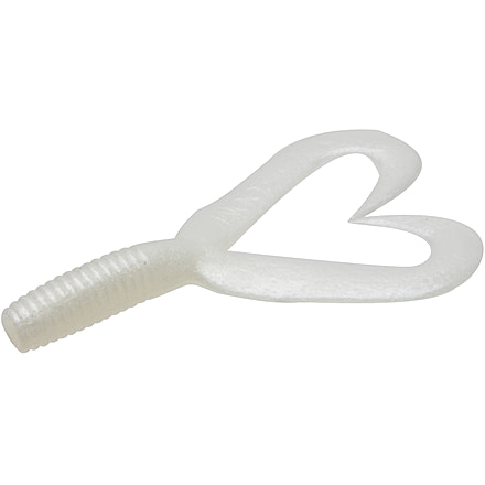 Zoom Creepy Crawler Tail Grub/Trailer, 16 Pack, 3in, White Pearl, 20045