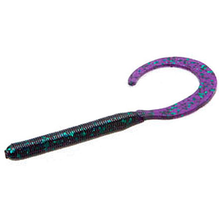 Zoom Curly Tail Finesse Worm, 20 Pack, 4in, Junebug, 10005