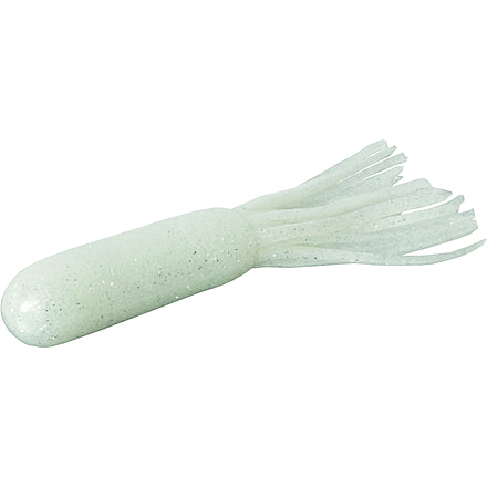 Zoom Salty Super Tube, 8, 3/4in, White Pearl-Silver Glitter, 120157
