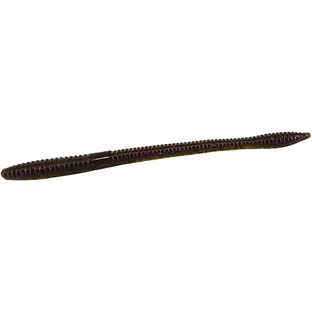 Zoom Trick Worm, 20 Pack, 6.5in, Green Pumpkin Candy Red, 006332X