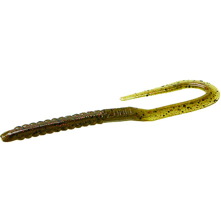 Zoom U-Tale Worm, 6 3/4in 20Pk, Green Pumpkin Red, 001202-SP