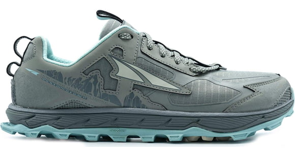 Altra Arrows Lone Peak 4.5 Trailrunning Shoes - Women's, Natural Grey/Light Turquoise, 7 US, AL0A4QTX-246-7