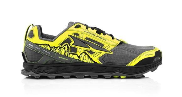 Altra Arrows Lone Peak 4 Trailrunning Shoes - Men's, Gray/Yellow, Medium, 12, ALM1855F27012000M1