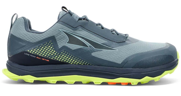 Altra Arrows Lone Peak All-Weather Low Shoes - Men's, Gray/Lime, 15, AL0A4VQG232-15-MED