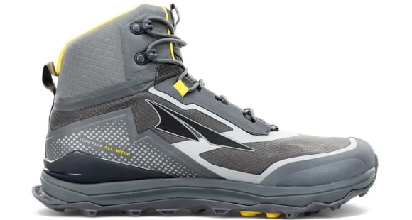 Altra Arrows Lone Peak All-Weather Mid Shoes - Men's, Gray/Yellow, 8, AL0A4VQH270-8-MED