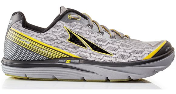 Altra Arrows Torin IQ Road Running Shoe - Men's-Gray/Yellow-Medium-12