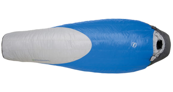 Big Agnes Bellyache Mountain SL 15 Sleeping Bag 700 Down, Long, Left, Blue, BTMBMSLLL13