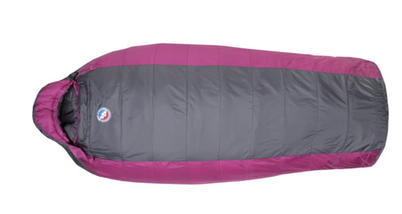 Big Agnes Brooklyn 0 Women's Sleeping Bag, Short, Left, Gray/Raspberry, BWBPL14
