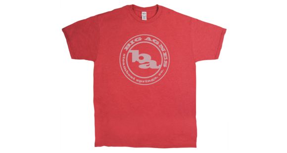 Big Agnes Classic Logo T-shirt - Men's, Red Heather, Small, ATBALOGOMS19