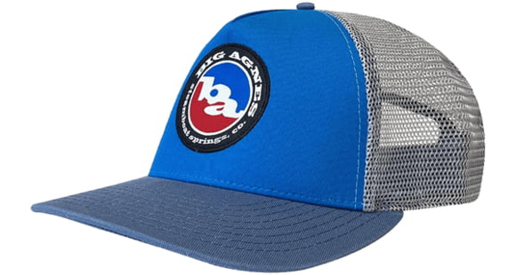 Big Agnes Classic Logo Trucker Hat, Blue/Steel/Slate, One Size, AHCLT-BSS-OS