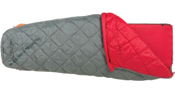 Big Agnes Cross Mountain 45 Sleeping Bag (Synthetic)-Gray-Long-Left