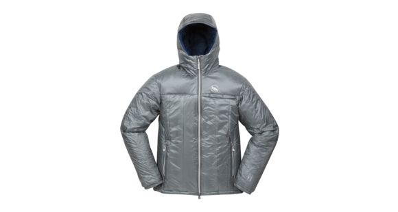 Big Agnes Dunkley Belay Jacket - Men's-Gray/Dark Blue-Small