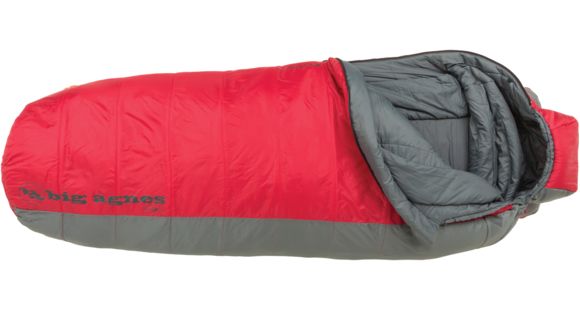 Big Agnes Encampment 15 Sleeping Bag (Synthetic)-Red/Grey-Wide &amp; Long-Right
