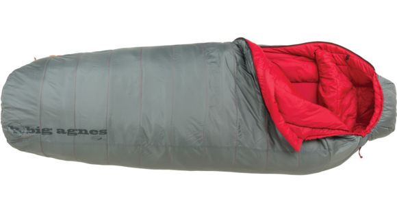Big Agnes Farwell 0 Sleeping Bag (Synthetic)-Gray-Long-Right