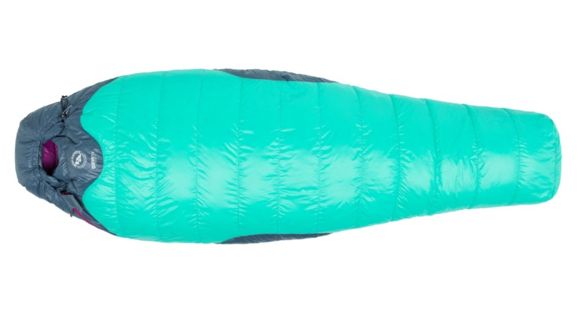 Big Agnes Mirror Lake 22 Women's Sleeping Bag 600 Down, Regular, Right, Lake/Mint, BTMWMLRR14