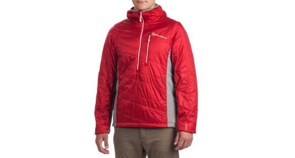 Big Agnes Porcupine Hooded Pullover - Mens, Red/Gray, Medium, 31206-red/gray-MD