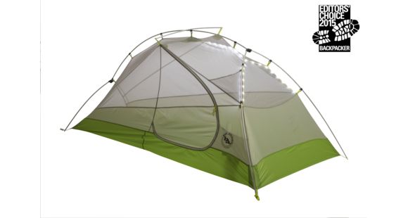 Big Agnes Rattlesnake SL1 mtnGLO Backpacking Tent, Gray/Plum, TRSSL1MG15