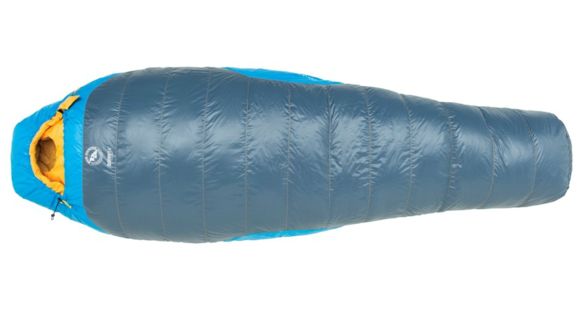 Big Agnes Spike Lake 14 600 Down Sleeping Bag, Long, Left, Flint/Navy, BTMSLLL14