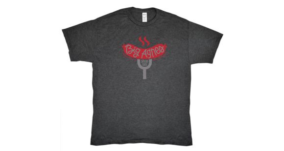 Big Agnes Wienie Roast Logo T-shirt - Men's, Charcoal Heather, Extra Large, ATWIENIEMXL19