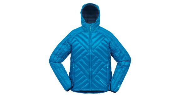 Big Agnes Women's Shovelhead Hooded Jacket - 700 DownTek, Turquoise/Navy, Small, 31403-444-SM