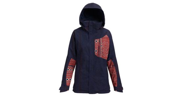 Burton AK Gore-Tex Embark Jacket - Women's, Blue Kimono / Red Kimono, Small, 10010105401S