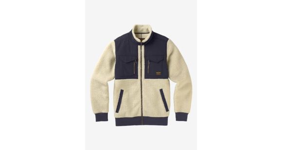 Burton Bower Full-Zip Fleece Jacket - Men's, Bonewt/Modigo, Medium, 17348102101M