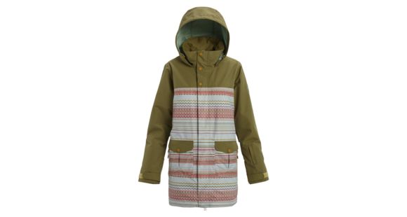 Burton Eyris Jacket - Women's, Martini Olive / Aqua Gray Revel, Medium, 20551101300-M