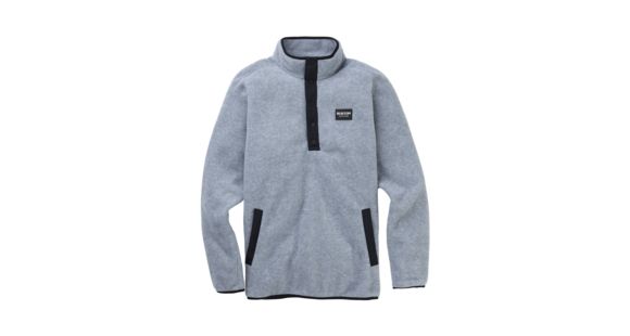 Burton Hearth Fleece Pullover - Men's, Gray Heather, Small, 17350106020-S