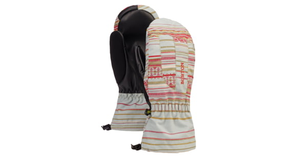 Burton Profile Mittens -Women's, Aqua Gray Revel Stripe, Medium, 10392106960-M