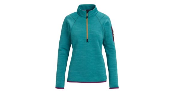 Burton Turbine 1/4 Zip Fleece Jacket - Women's, Green-Blue Slate Heather, Medium, 15049104400-M