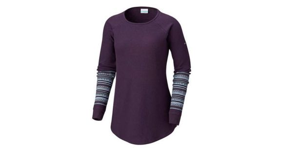 Columbia Along the Gorge Printed Crew, Dark Plum, M - Women's, 1803441506-M