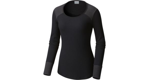 Columbia Along the Gorge Thermal Crew Long Sleeve Top - Women's-Black-Small