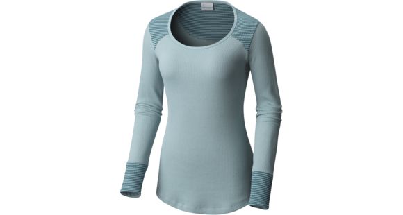 Columbia Along the Gorge Thermal Crew Long Sleeve Top - Women's-Stone Blue-Large