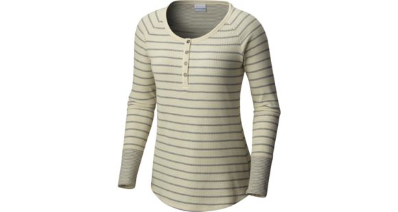 Columbia Along the Gorge Thermal Henley Long Sleeve Top - Women's-Chalk-Large