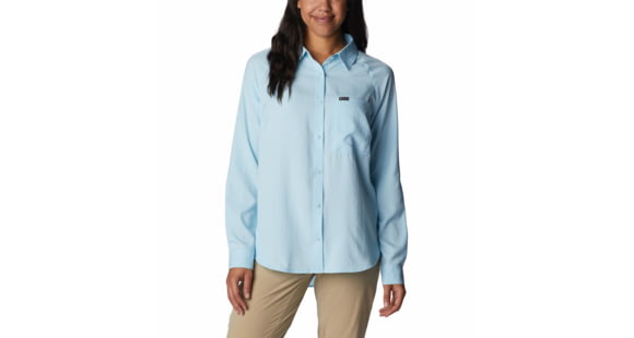 Columbia Anytime Lite LS Shirt - Women's, Spring Blue, Large, 2032751490SpringBlueL