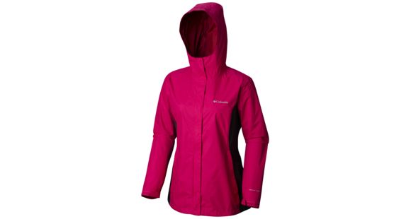 Columbia Arcadia II Rain Jacket - Women's, Haute Pink, Shark, Medium, 1534111627-M