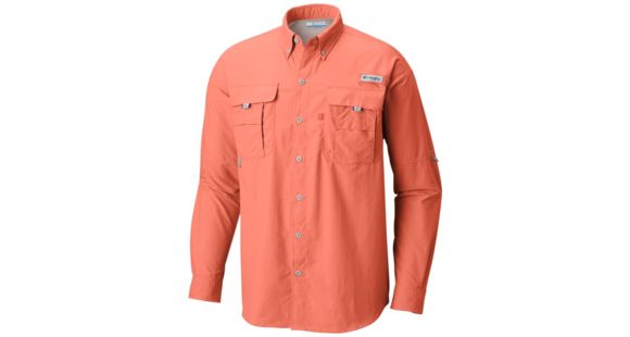 Columbia Bahama II Long Sleeve Shirt - Men's, Bright Peach, Medium, 1011621801-M