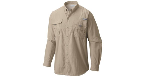 Columbia Bahama II Long Sleeve Shirt - Men's, Fossil, Small, 101162-160-S