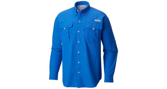 Columbia Bahama II Long Sleeve Shirt - Men's, Vivid Blue, Extra Small, 101162-487-XS