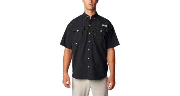 Columbia Bahama II Short Sleeve Shirt - Mens, Black, Extra Large, 1011651010BLACKXL
