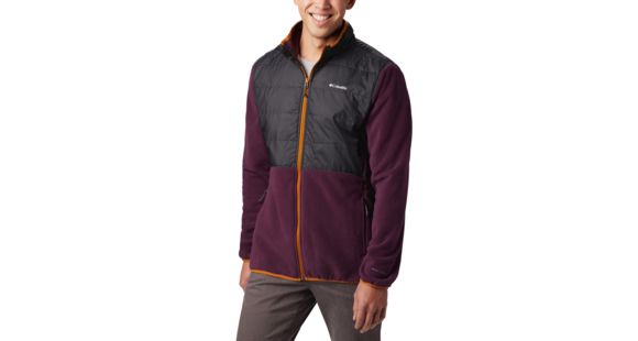 Columbia Basin Butte Fleece Full Zip - Men's, Black Cherry, Shark, Medium, 1861601522-M