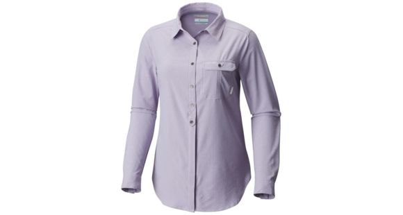 Columbia Bryce Canyon Stretch Long Sleeve Shirt - Womens, Soft Violet Texture Plaid, M, 1773651505M