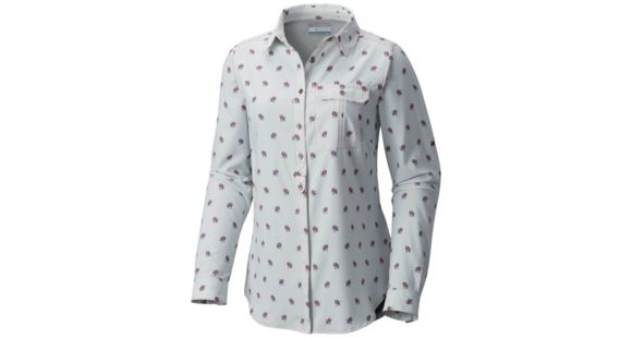 Columbia Bryce Canyon Stretch Long Sleeve Shirt - Womens, Blush Pink Campin Chairs Prt, S, 1773651614S