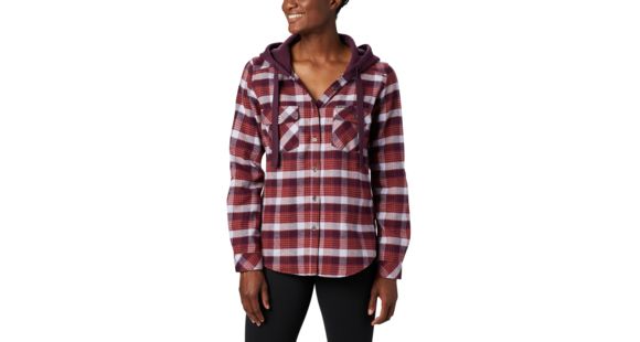 Columbia Canyon Point II Shirt Jac - Women's, Black Cherry Check, Large, 1739321522-L