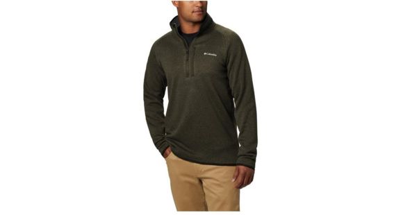 Columbia Canyon Point Sweater Fleece 1/2 Zip - Men's, Olive Green, Medium, 1866681319-M