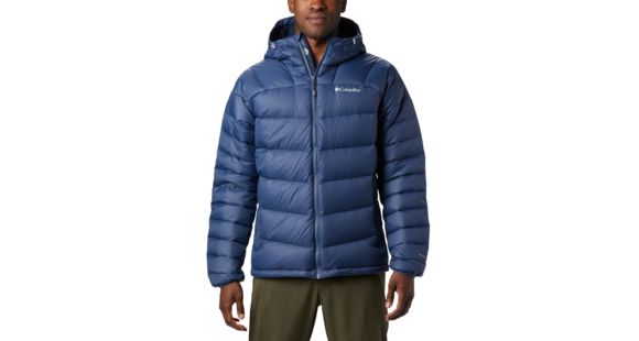 Columbia Centennial Creek Down Hooded Jacket - Men's, Dark Mountain, Large, 1864491478-L