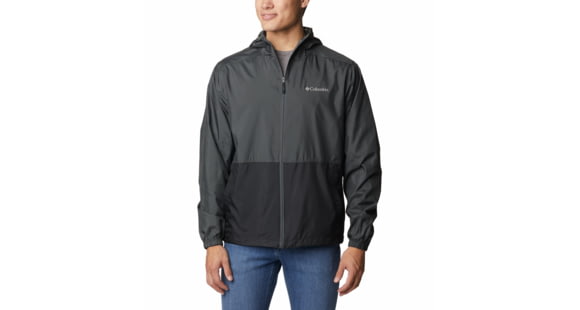 Columbia Center Ridge Windbreaker Jacket - Men's, Grill/Black, Extra Large, 1809431028Grill, BlackXL