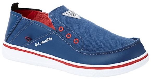 Columbia Childrens Bahama PFG Shoes, Carbon/Intense Red, Medium, 11, 1826932469-11