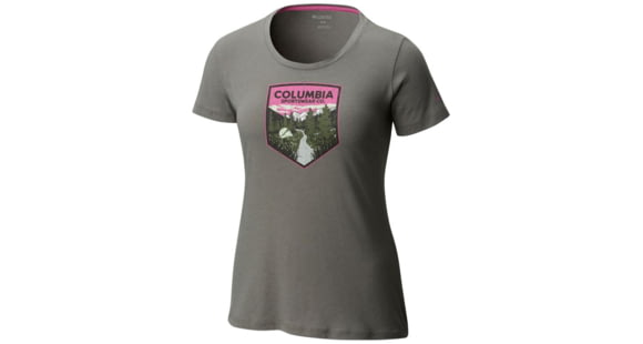 Columbia Badge Tee - Womens, Charcoal Heather, S, 1772221030S