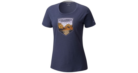 Columbia Badge Tee - Womens, Nocturnal Heather, M, 1772221591M